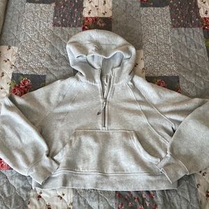Lulu lemon Scuba oversized half-zip hoodie in heathered light grey
